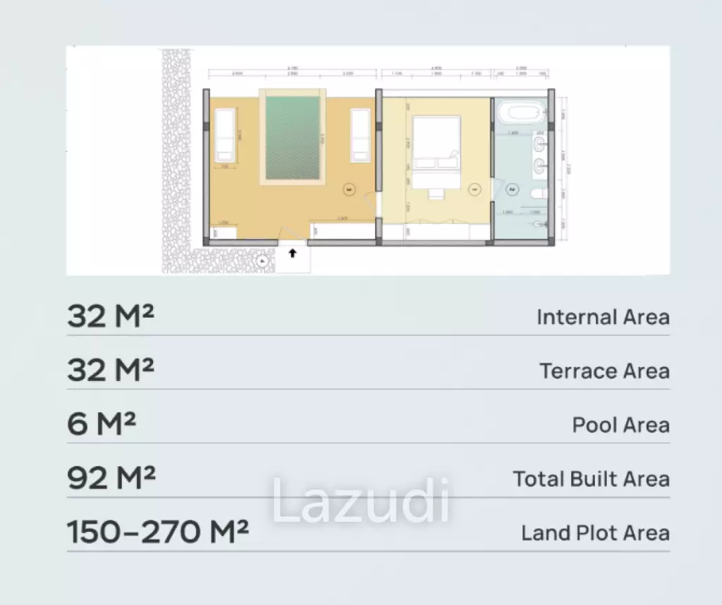 Modern 1 Bedroom Side Terrace with Pool Near Haad Salad Beach