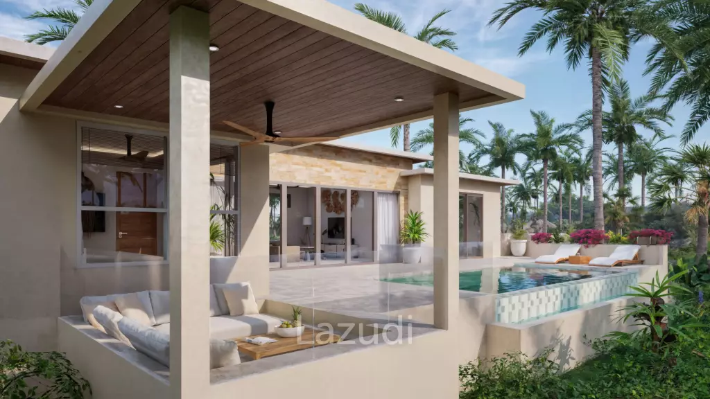 Modern 3-Bedroom Pool Villa Surrounded by Tropical Nature