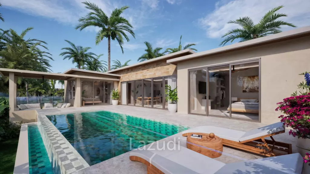 Modern 3-Bedroom Pool Villa Surrounded by Tropical Nature