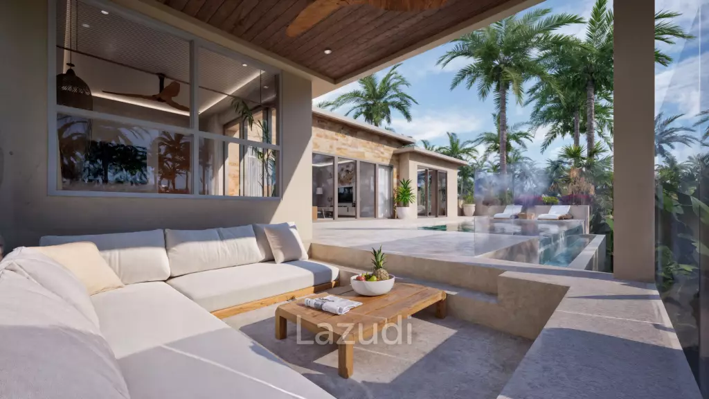 Modern 3-Bedroom Pool Villa Surrounded by Tropical Nature