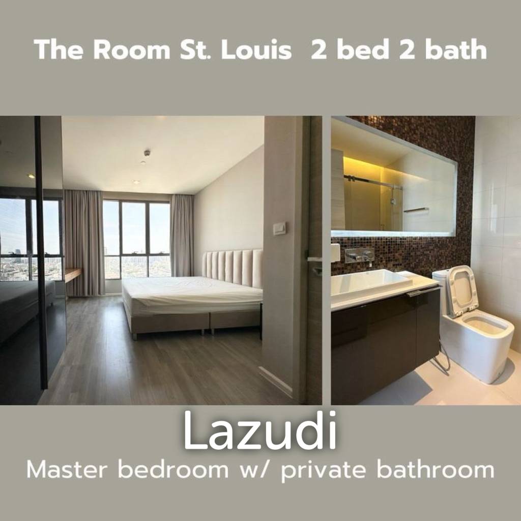 67 sqm 2 bedroom condo on 18th floor at The Room Sathorn - St.Louis, Yan Nawa Bangkok