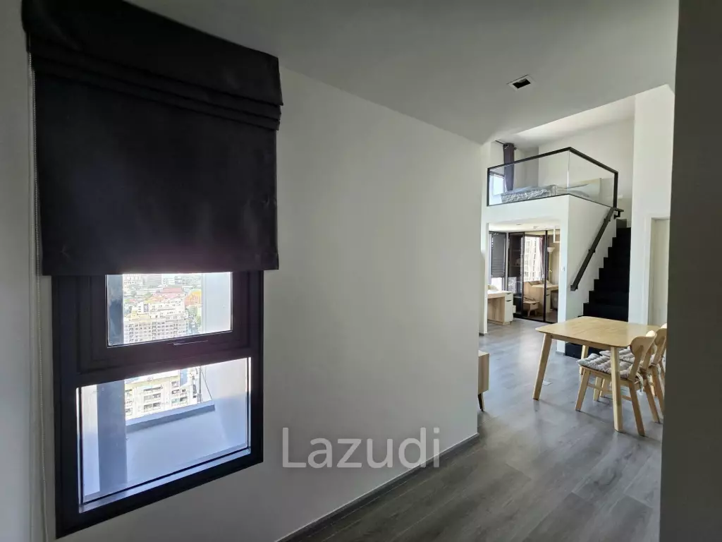 44 sqm loft-style 1 bedroom condo on high floor in Phaya Thai Bangkok
