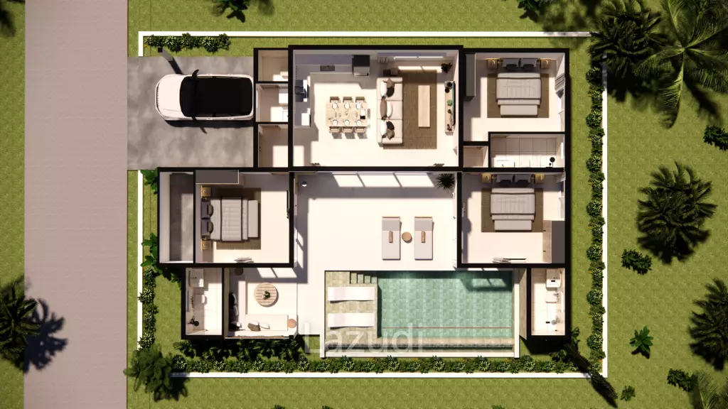 Boutique 3-Bedroom Pool Villa in Prime Plai Laem Location