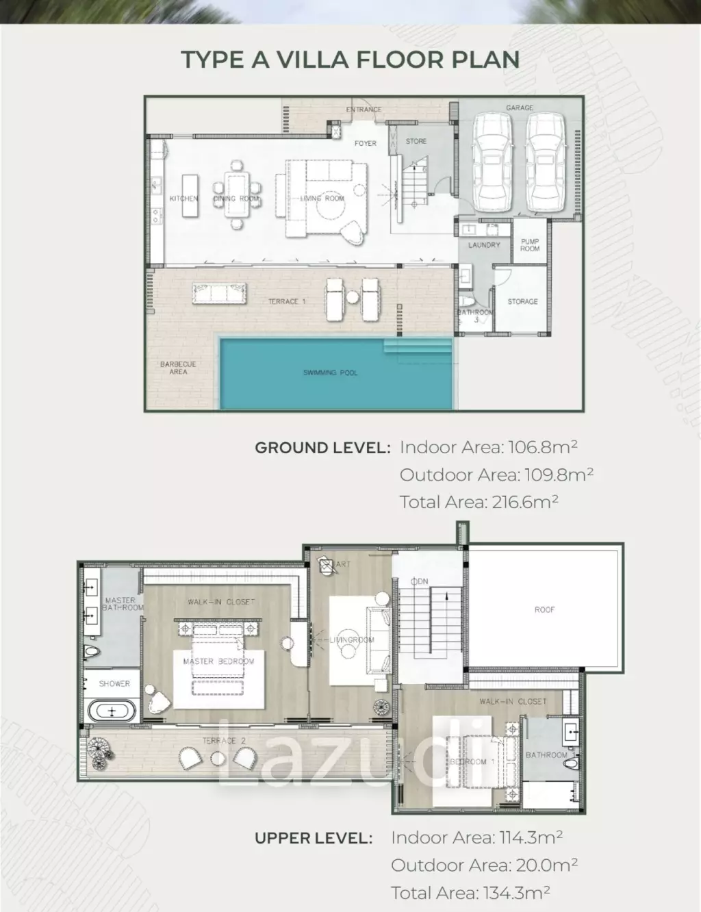 3 Bed 3 Bath 406.3 SQ.M Ayana Soluna Villas