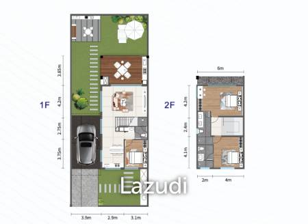 195 sqm modern 3 bedroom villa in Amity Green Hua Hin - Two Storey Twin House