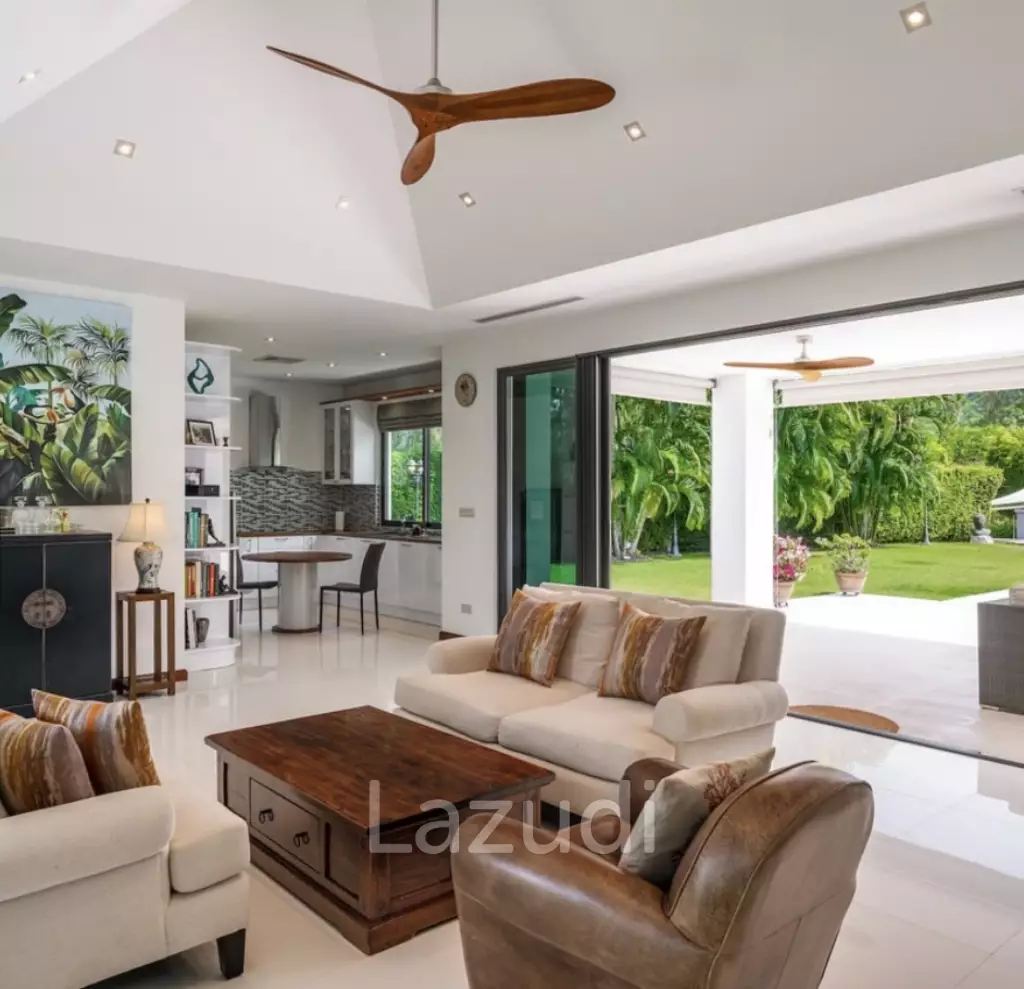 BAAN ING PHU : Luxury 3 bed pool villa on large corner plot with uninterupted Black Mountain Views
