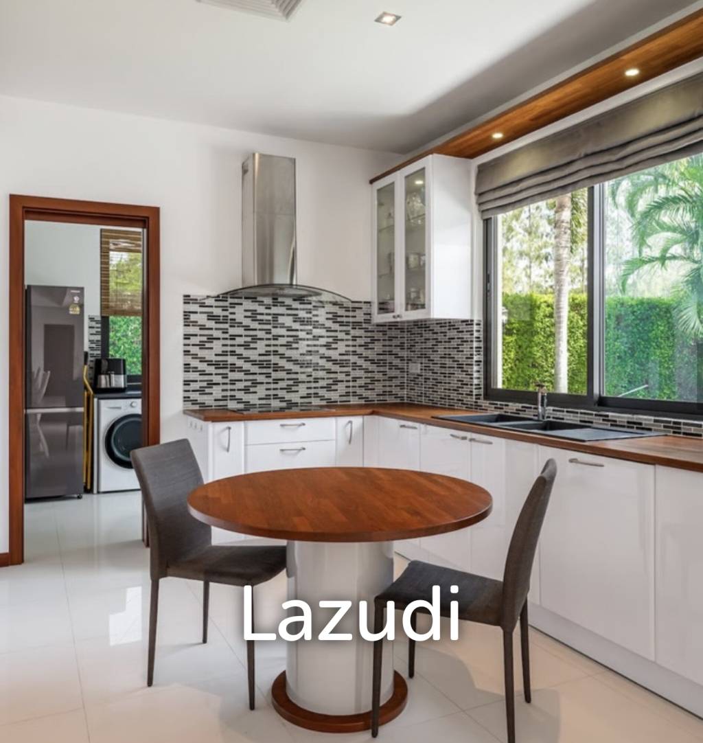 BAAN ING PHU : Luxury 3 bed pool villa on large corner plot with uninterupted Black Mountain Views