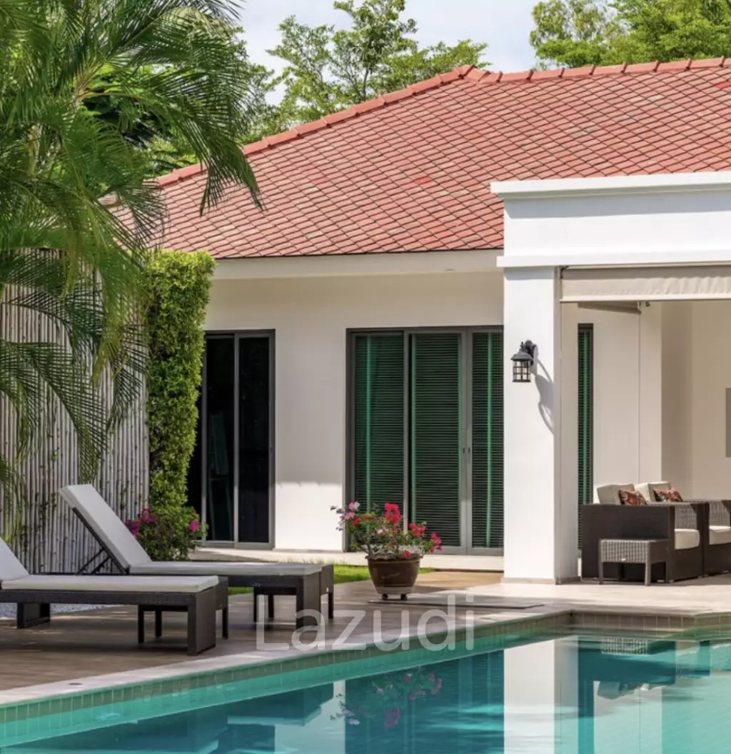BAAN ING PHU : Luxury 3 bed pool villa on large corner plot with uninterupted Black Mountain Views