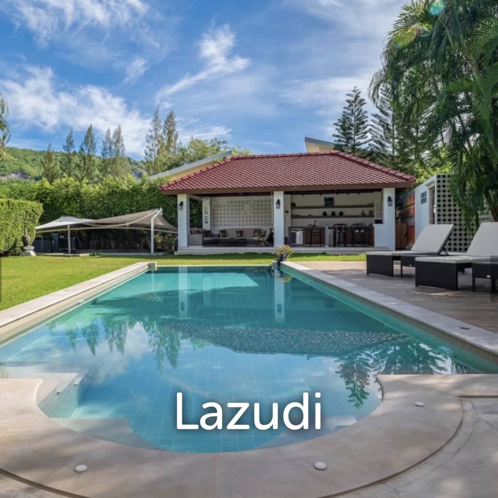 BAAN ING PHU : Luxury 3 bed pool villa on large corner plot with uninterupted Black Mountain Views