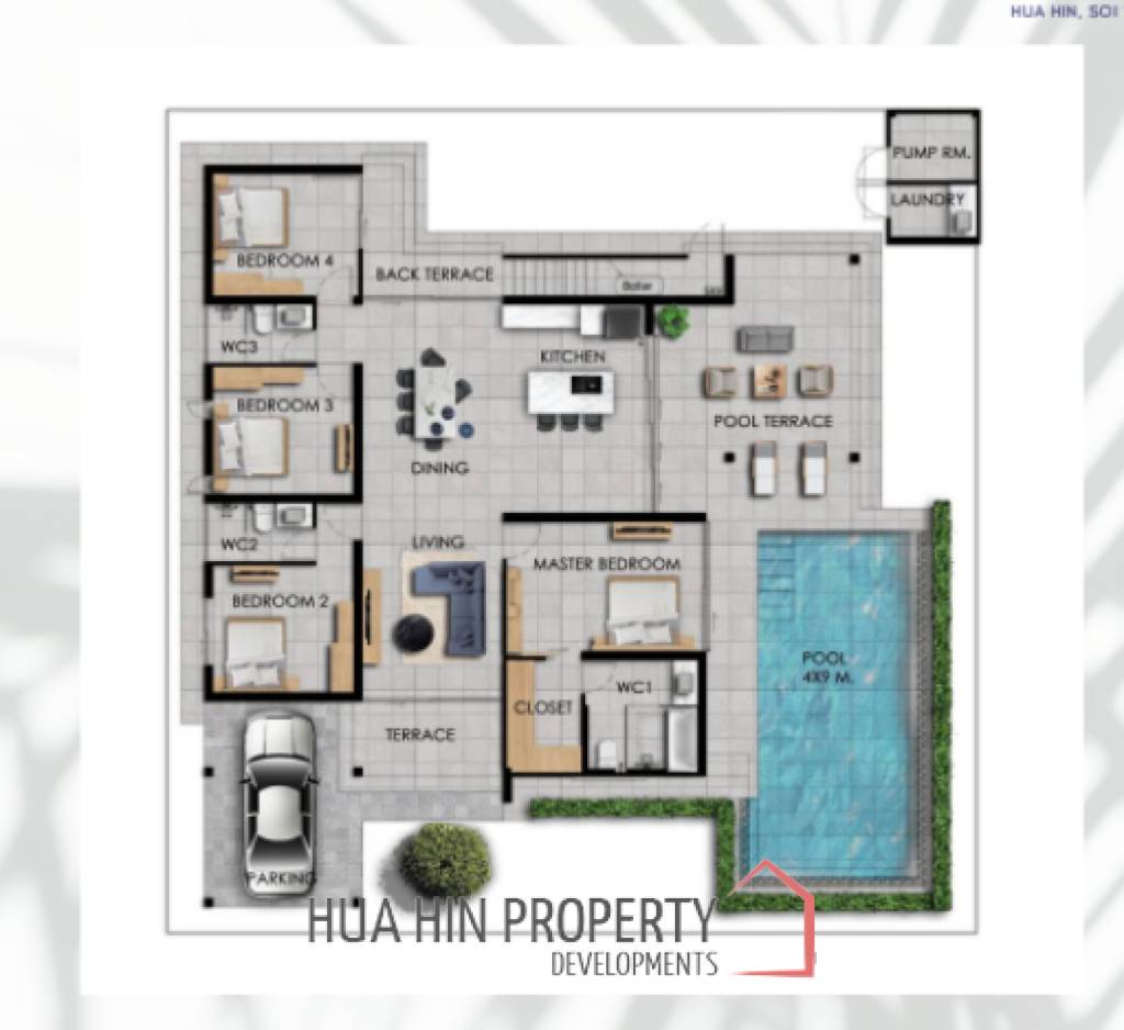 305 sqm modern pool villa in Sivana Hideaway Hua Hin