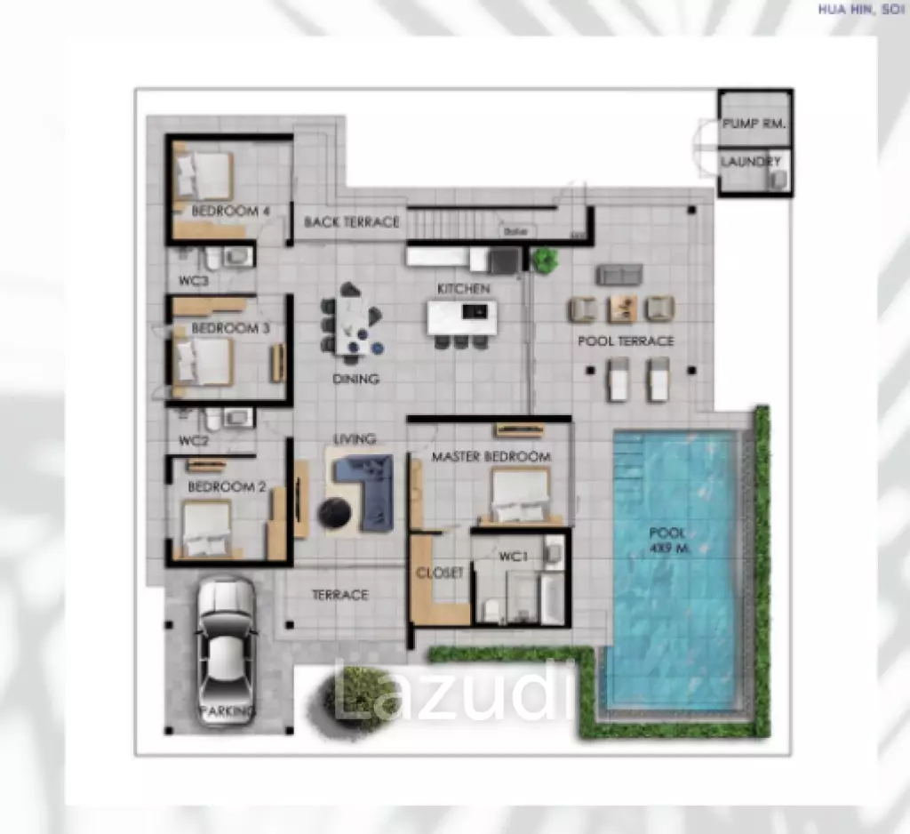 305 sqm modern pool villa in Sivana Hideaway Hua Hin