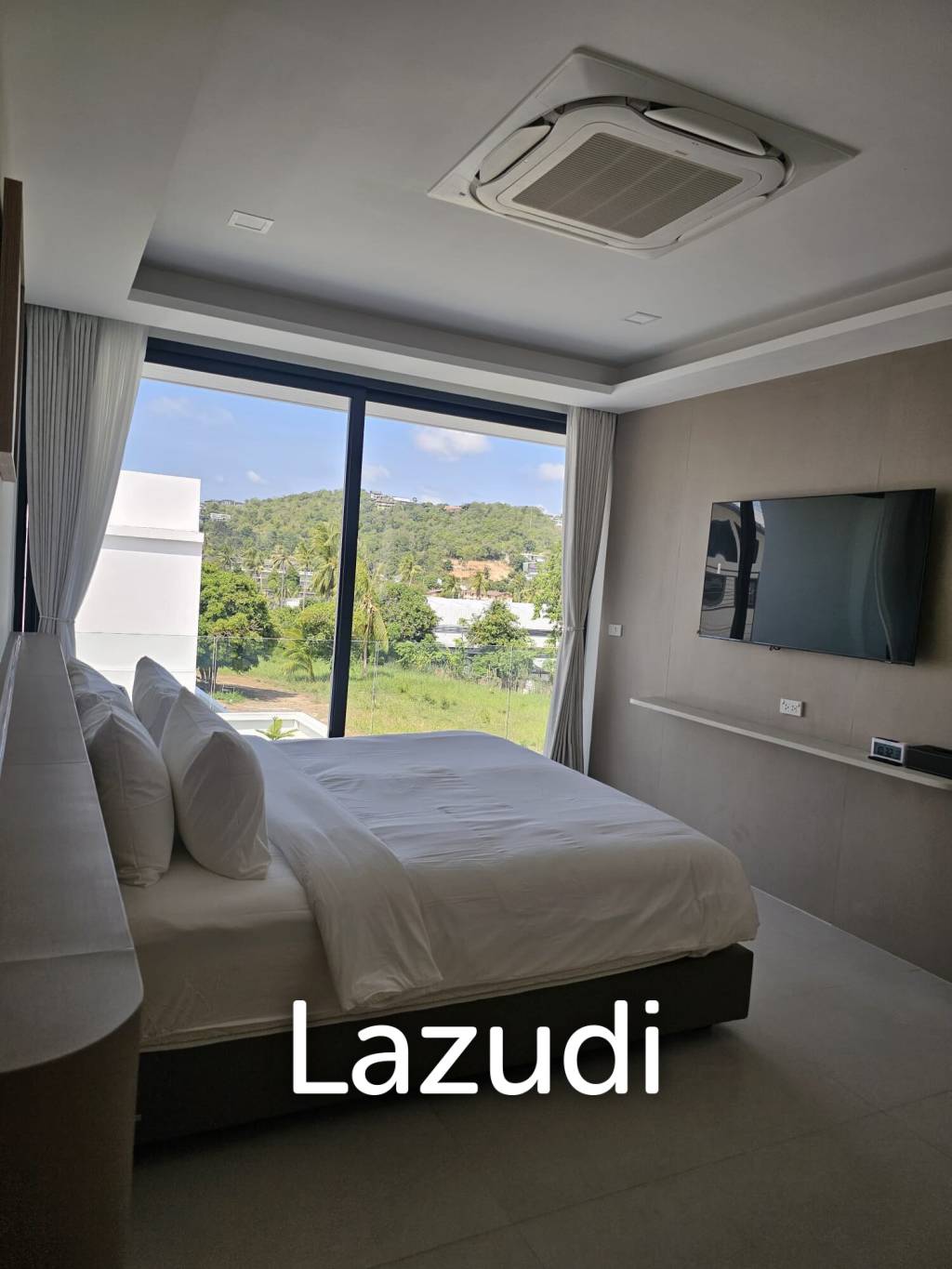 Brand New 3-Bedroom Modern Villa with Partial Sea Views in Plai Laem