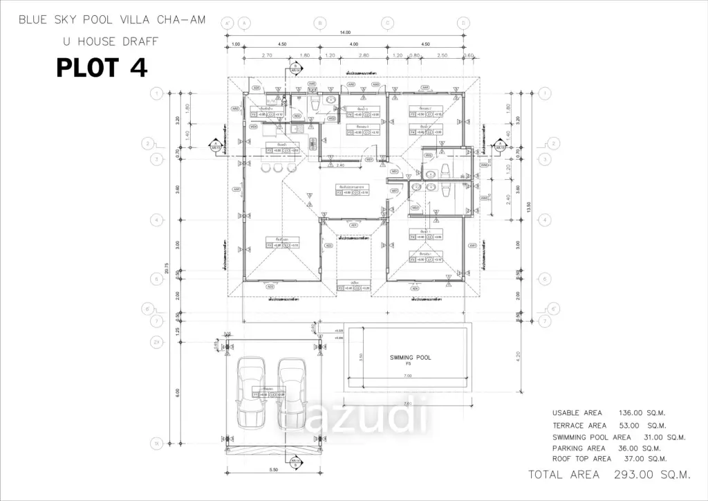 293 sqm modern pool villa in Cha-Am Blue Sky project