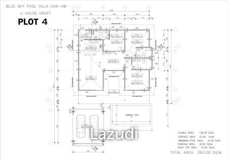 293 sqm modern pool villa in Cha-Am Blue Sky project