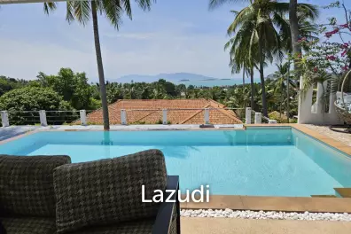 Sea View 4-Bedroom Villa with Expansive Tropical Garden in Prime Bang Rak