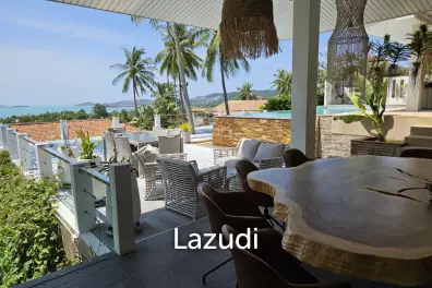 Sea View 4-Bedroom Villa with Expansive Tropical Garden in Prime Bang Rak