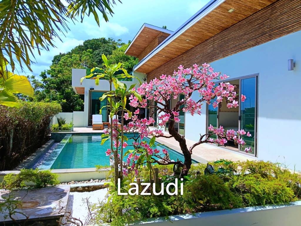 3 bedrooms pool villa in Soi Khaopra Bophut with panoramic mountains view and partial sea view