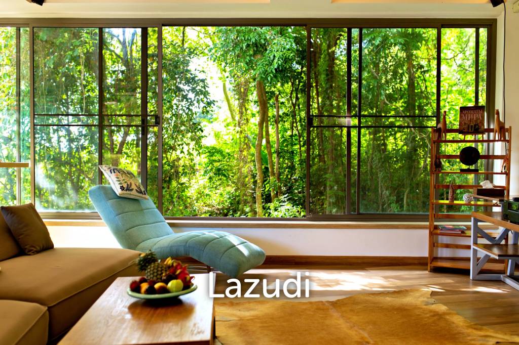 3 bedrooms pool villa in Soi Khaopra Bophut with panoramic mountains view and partial sea view