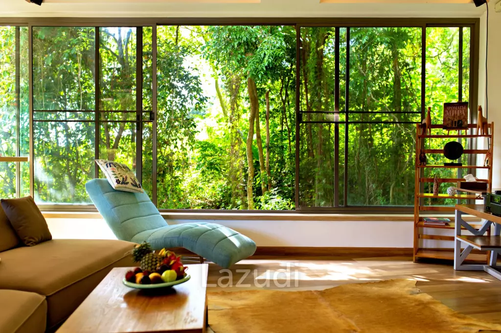 3 bedrooms pool villa in Soi Khaopra Bophut with panoramic mountains view and partial sea view