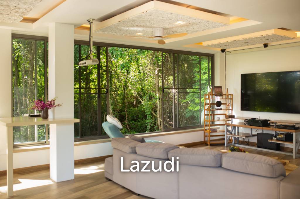 3 bedrooms pool villa in Soi Khaopra Bophut with panoramic mountains view and partial sea view
