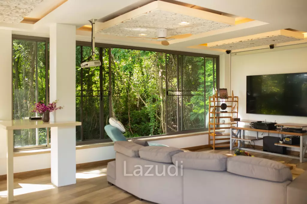 3 bedrooms pool villa in Soi Khaopra Bophut with panoramic mountains view and partial sea view