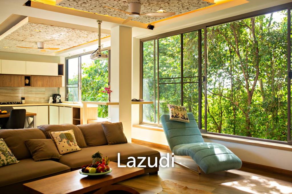 3 bedrooms pool villa in Soi Khaopra Bophut with panoramic mountains view and partial sea view