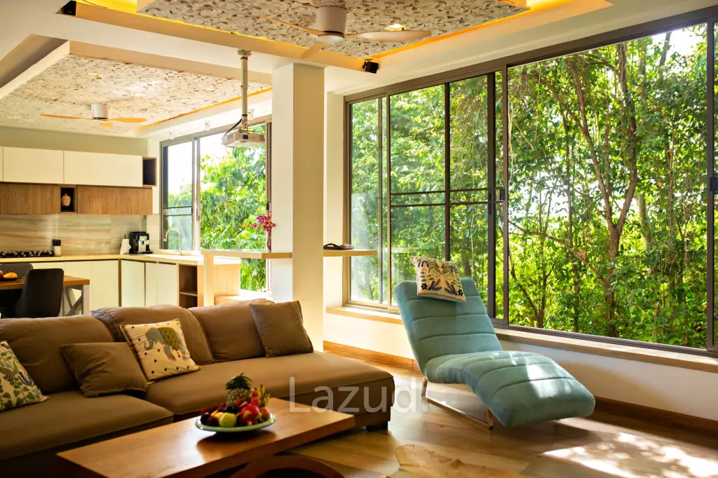 3 bedrooms pool villa in Soi Khaopra Bophut with panoramic mountains view and partial sea view