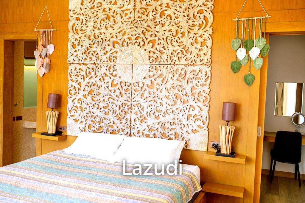 3 bedrooms pool villa in Soi Khaopra Bophut with panoramic mountains view and partial sea view