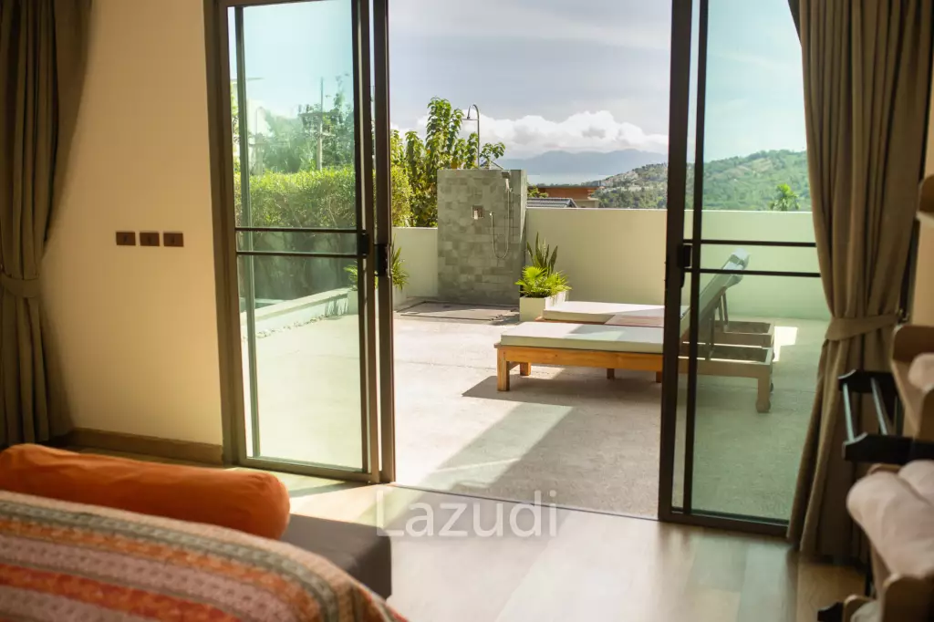 3 bedrooms pool villa in Soi Khaopra Bophut with panoramic mountains view and partial sea view