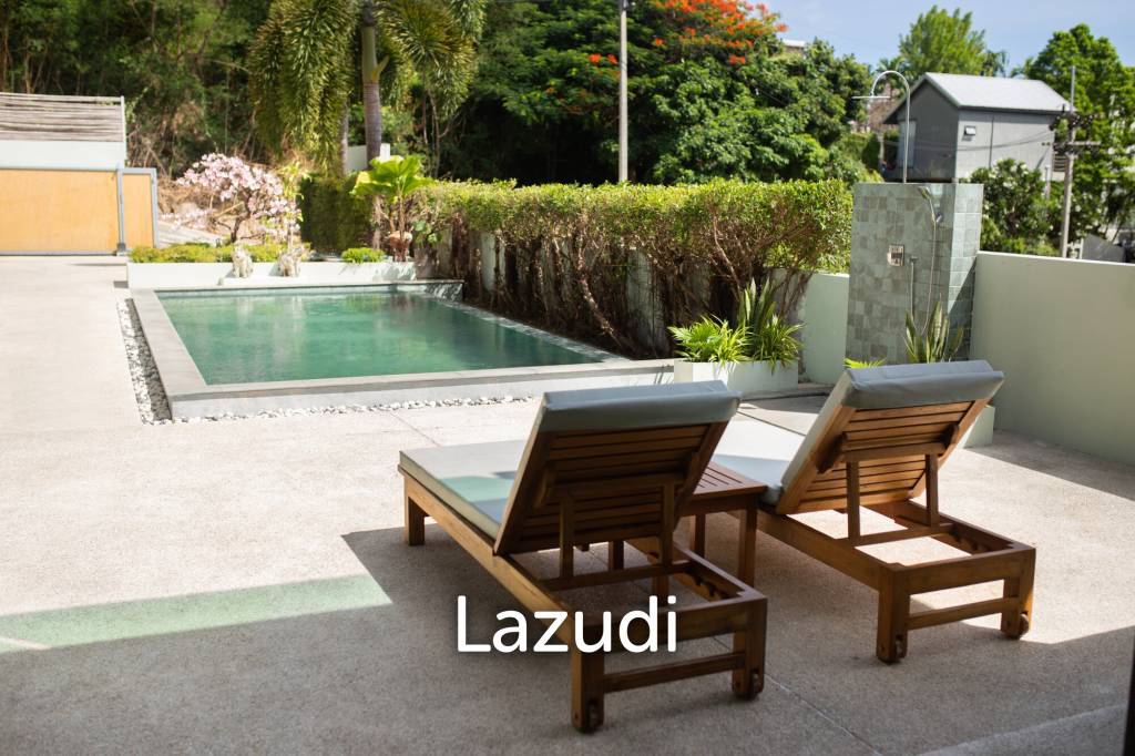 3 bedrooms pool villa in Soi Khaopra Bophut with panoramic mountains view and partial sea view