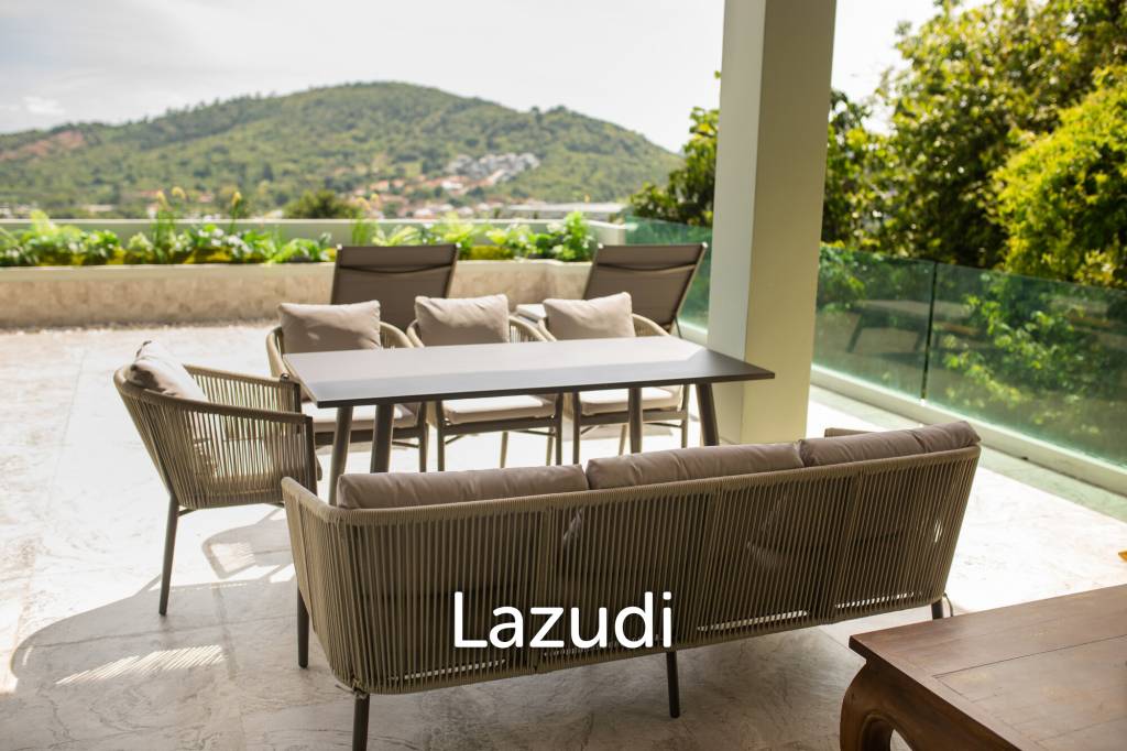 3 bedrooms pool villa in Soi Khaopra Bophut with panoramic mountains view and partial sea view