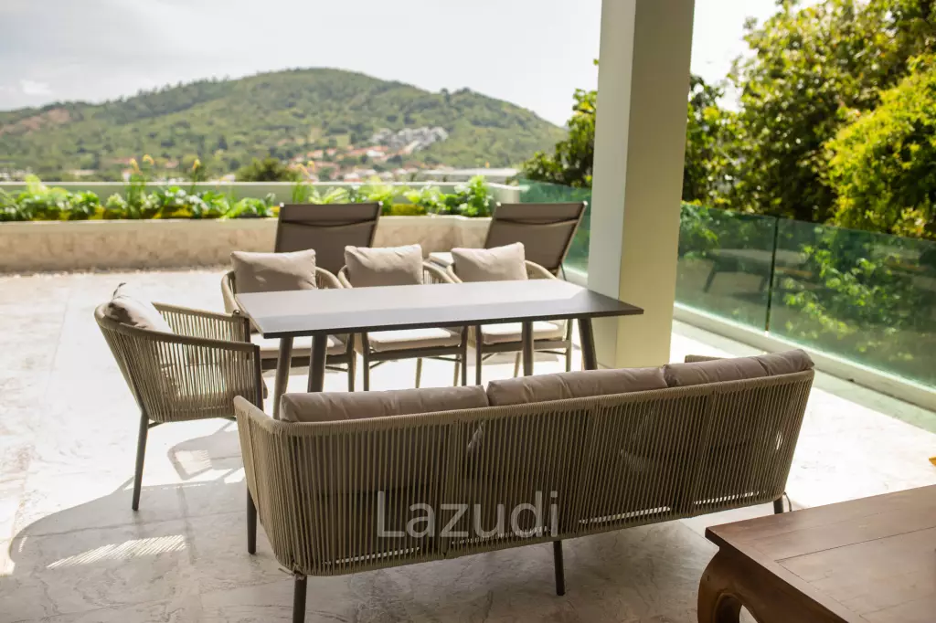 3 bedrooms pool villa in Soi Khaopra Bophut with panoramic mountains view and partial sea view