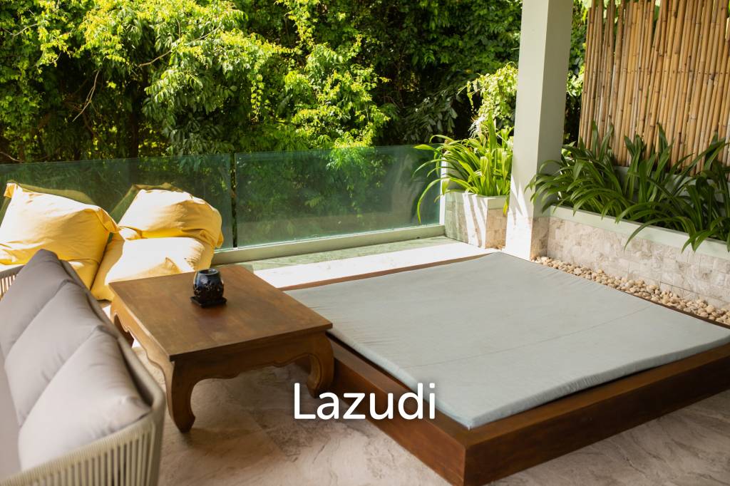 3 bedrooms pool villa in Soi Khaopra Bophut with panoramic mountains view and partial sea view
