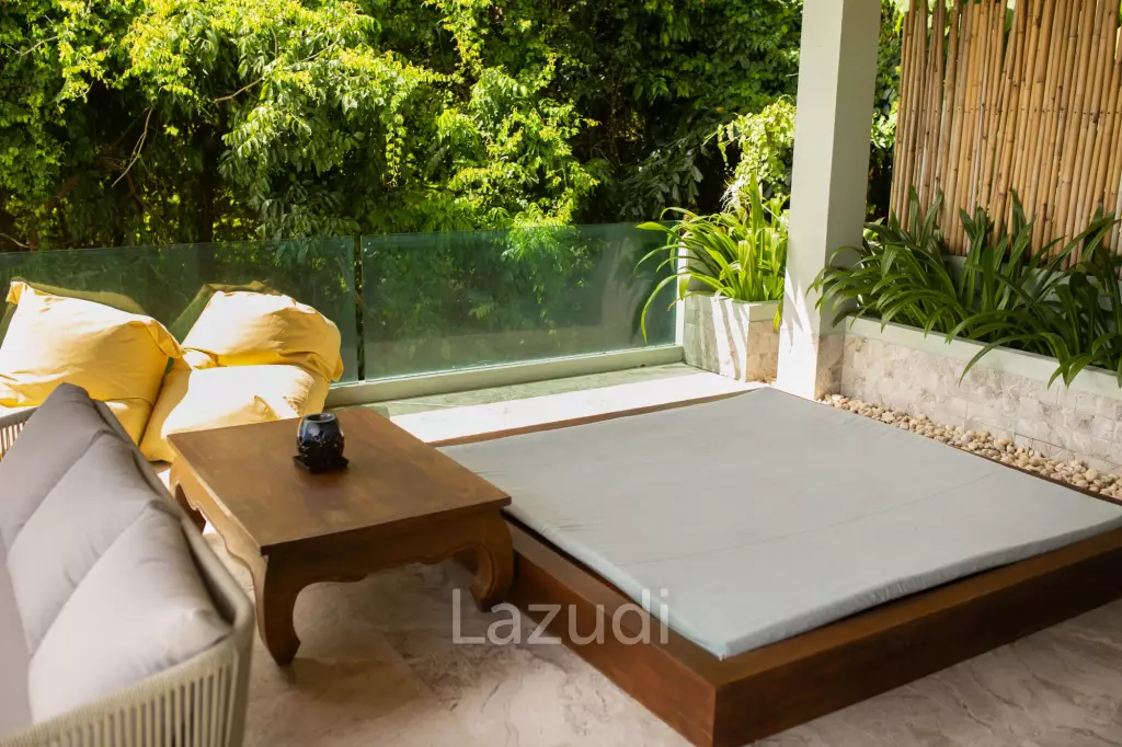 3 bedrooms pool villa in Soi Khaopra Bophut with panoramic mountains view and partial sea view