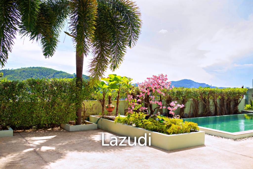 3 bedrooms pool villa in Soi Khaopra Bophut with panoramic mountains view and partial sea view