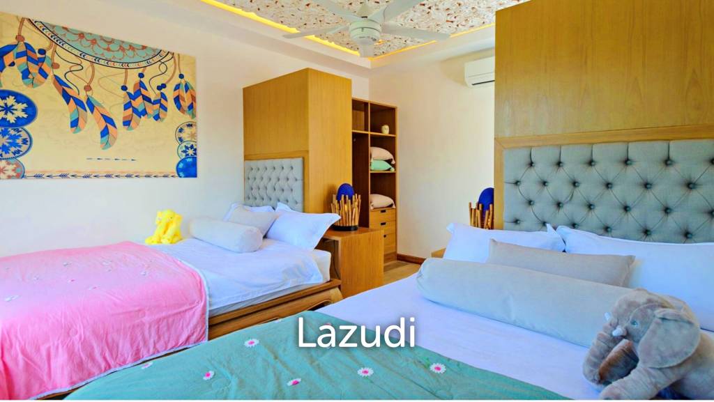 3 bedrooms pool villa in Soi Khaopra Bophut with panoramic mountains view and partial sea view