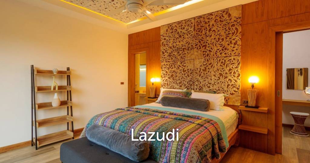 3 bedrooms pool villa in Soi Khaopra Bophut with panoramic mountains view and partial sea view