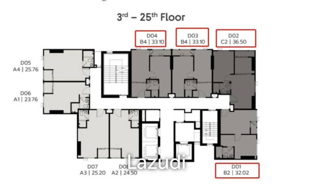 137 sqm 4 Bed Condo on 24th Floor at COBE Ratchada-Rama 9 Huai Khwang