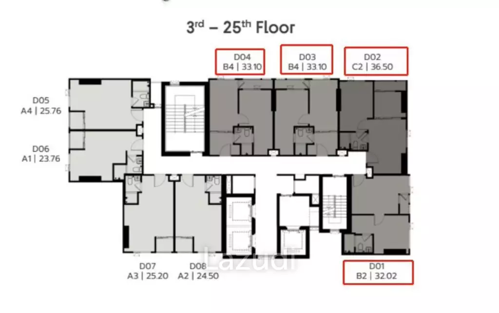 137 sqm 4 Bed Condo on 24th Floor at COBE Ratchada-Rama 9 Huai Khwang