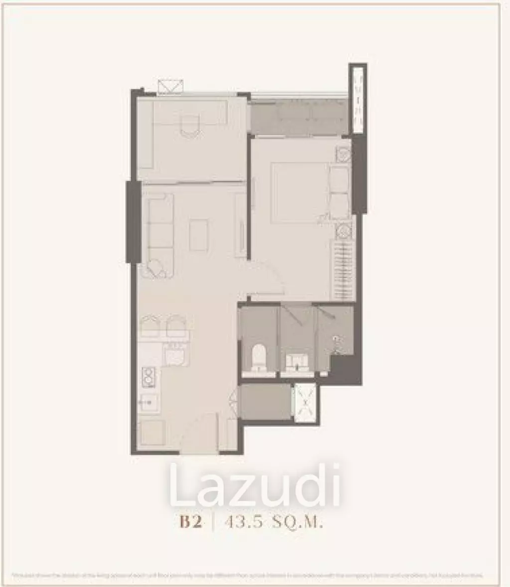 43.5 sqm high floor condo at Rhythm Charoennakhon Iconic Khlong San Bangkok