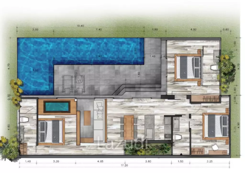 Zen Style 3-Bedroom Pool Villa for Rent and Sale in Cherng Talay