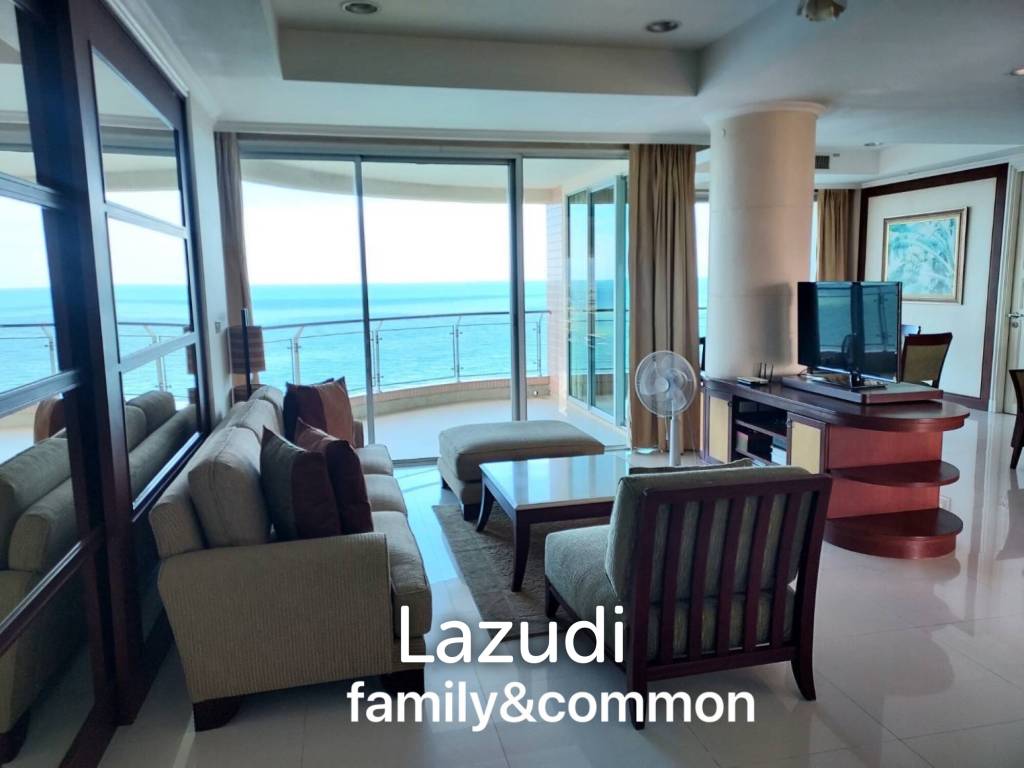 Stunning Beachfront Living: 3-BR Condo with 180° Sea Views