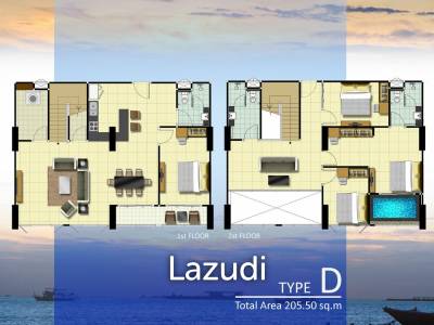 3 Bed 3 Bath 200.25 SQ.M Dusit Grand Condo View
