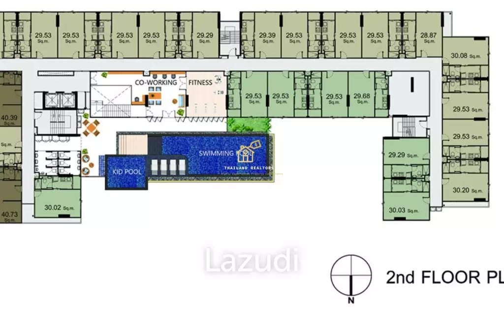 1 Bed 36.75 SQ.M. Green Ville II Condominium
