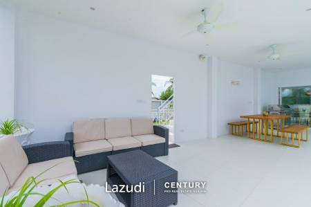 Well Designed Modern 4 Bed pool Villa on large land plot and near the beach.