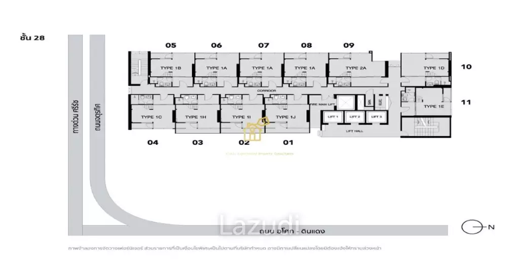 1 Bed 1 Bath 35 SQ.M Chewathai Residence Asoke