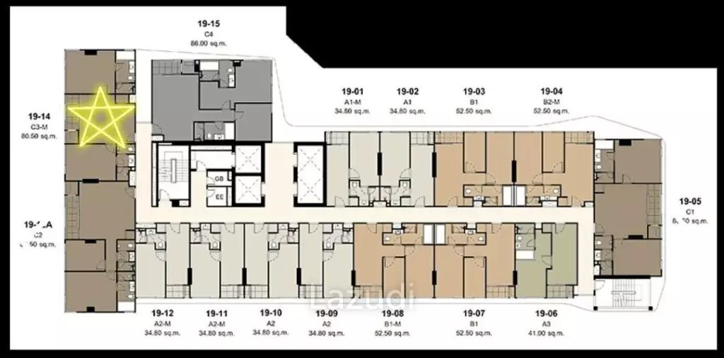 2 Bed 2 Bath 80.50 SQ.M IDEO Mobi Sukhumvit 66