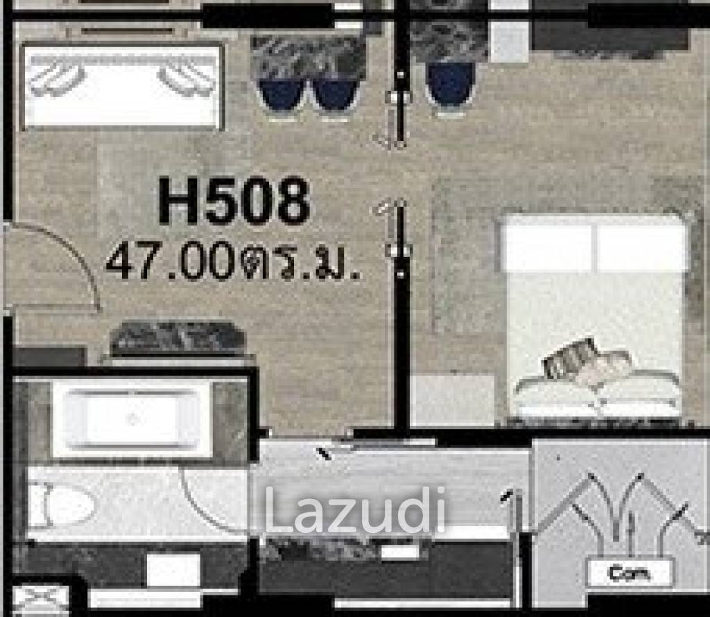 1 Bed 1 Bath 46.09 SQ.M The Erawan Condo