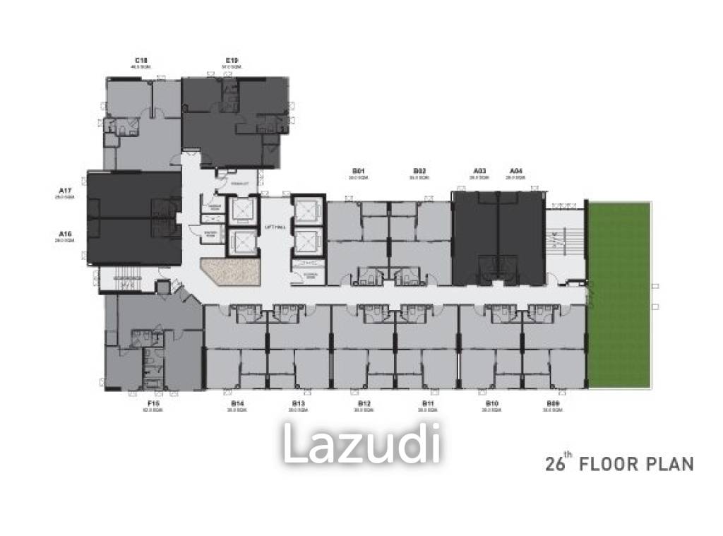 2 Bed 2 Bath 56 SQ.M. Rhythm Rangnam