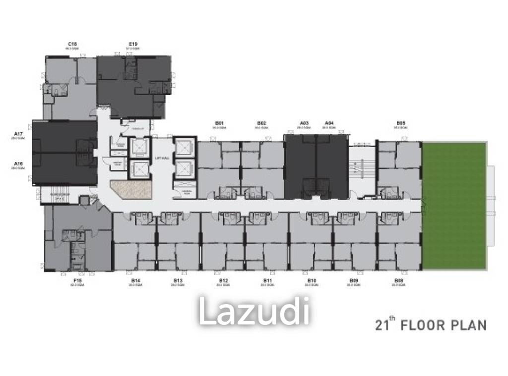 2 Bed 2 Bath 56 SQ.M. Rhythm Rangnam